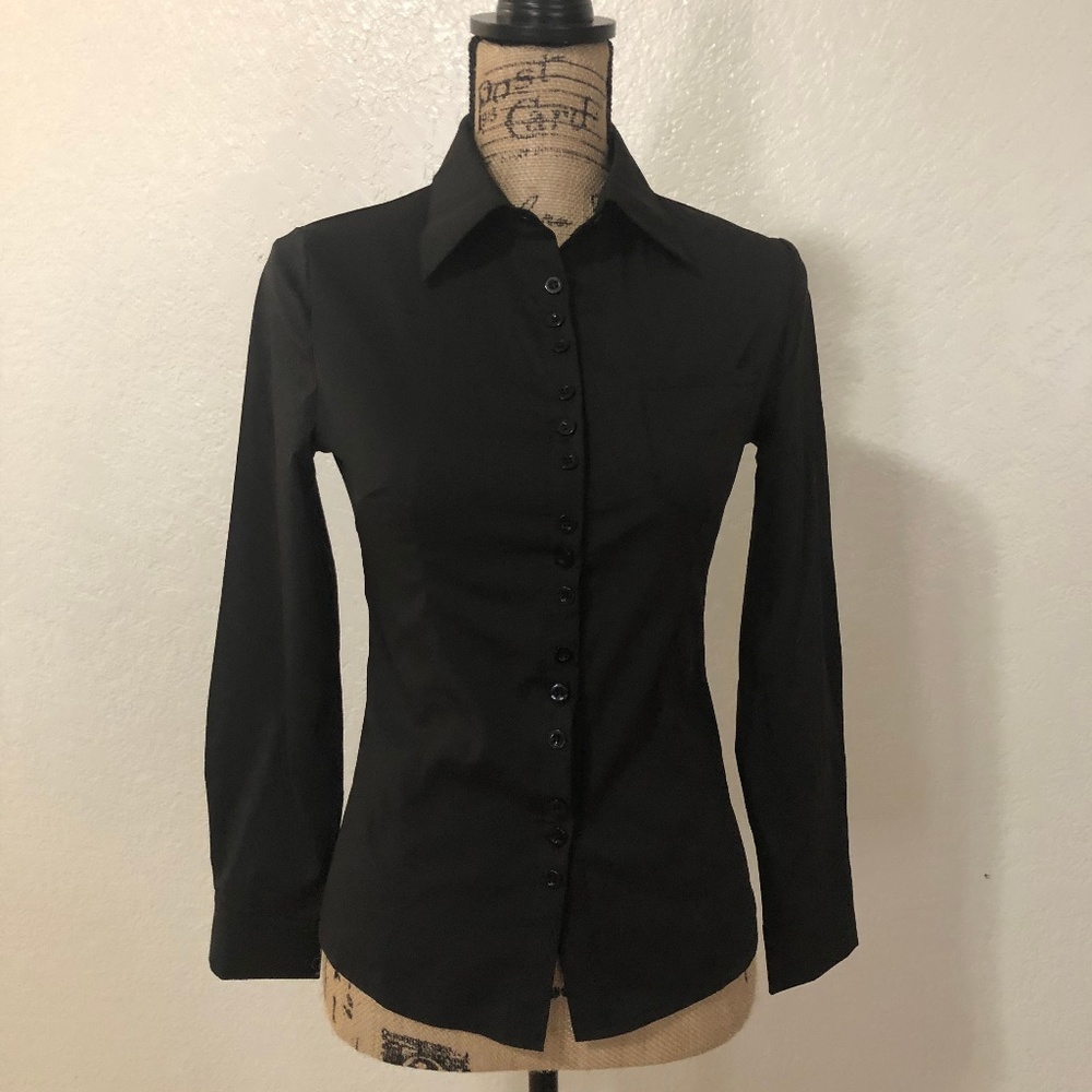 NWT Long sleeve black blouse Size Small